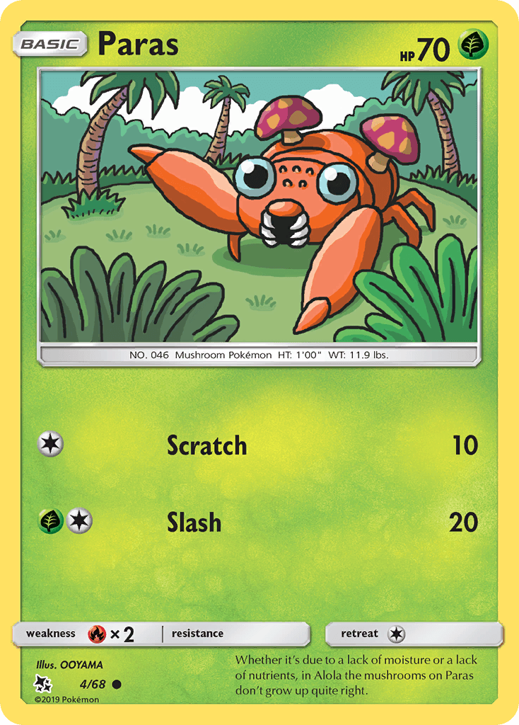 Paras Hidden Fates card