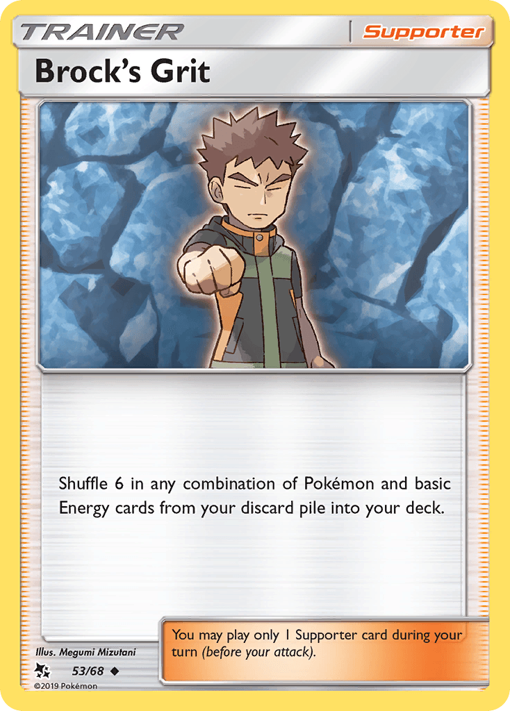 Brock's Grit Hidden Fates card