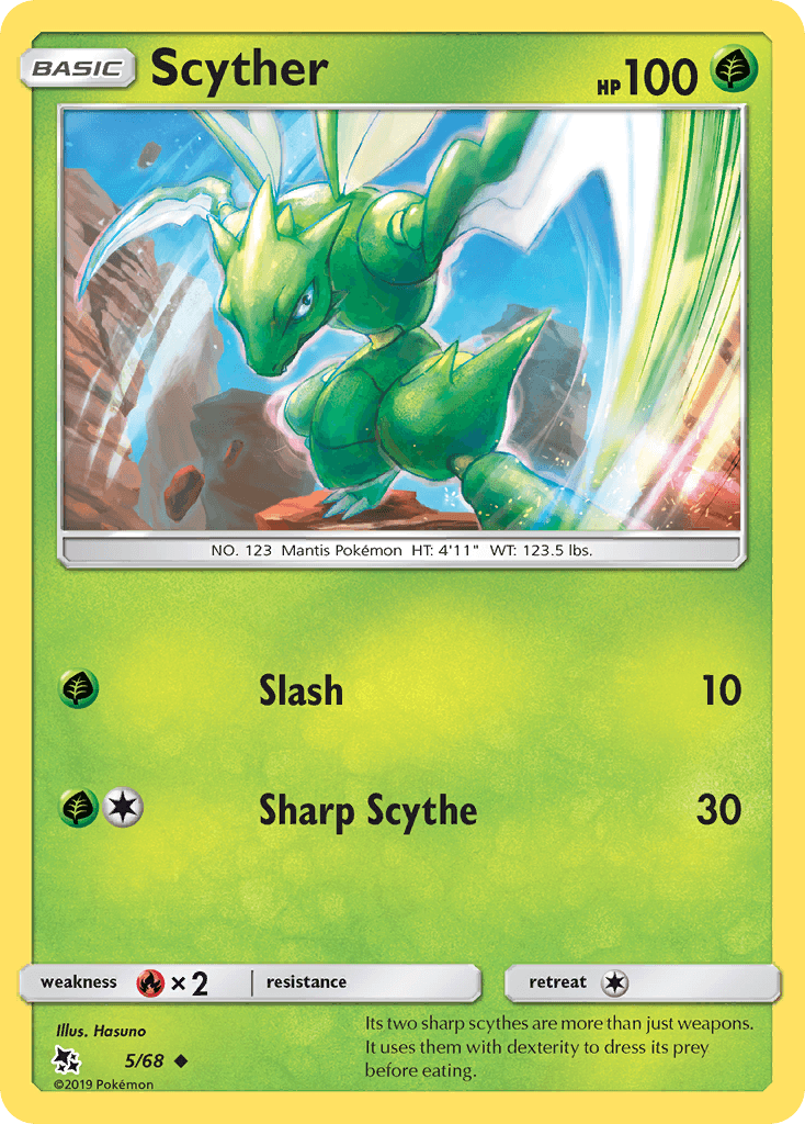 Scyther Hidden Fates card