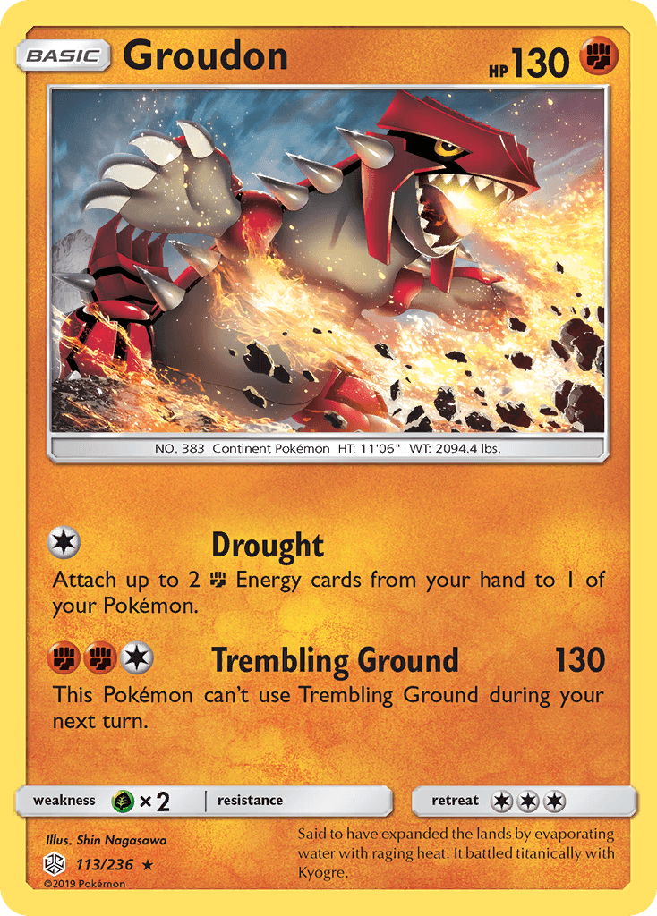 Groudon Cosmic Eclipse card