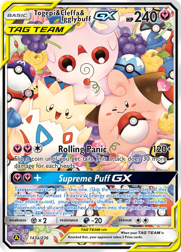 Togepi & Cleffa & Igglybuff-GX Cosmic Eclipse card