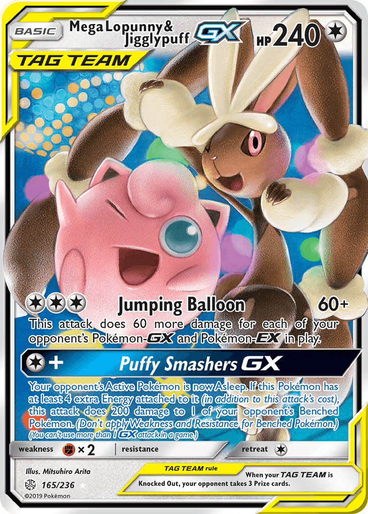 Mega Lopunny & Jigglypuff-GX Cosmic Eclipse card
