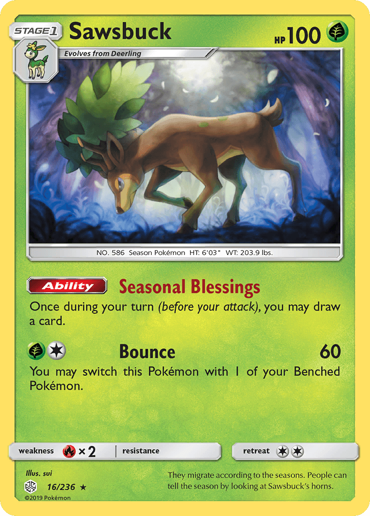 Sawsbuck Cosmic Eclipse card