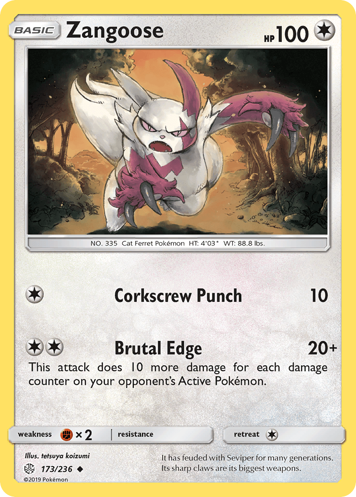 Zangoose Cosmic Eclipse card