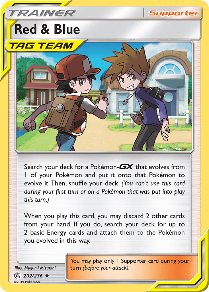 Red & Blue Cosmic Eclipse card