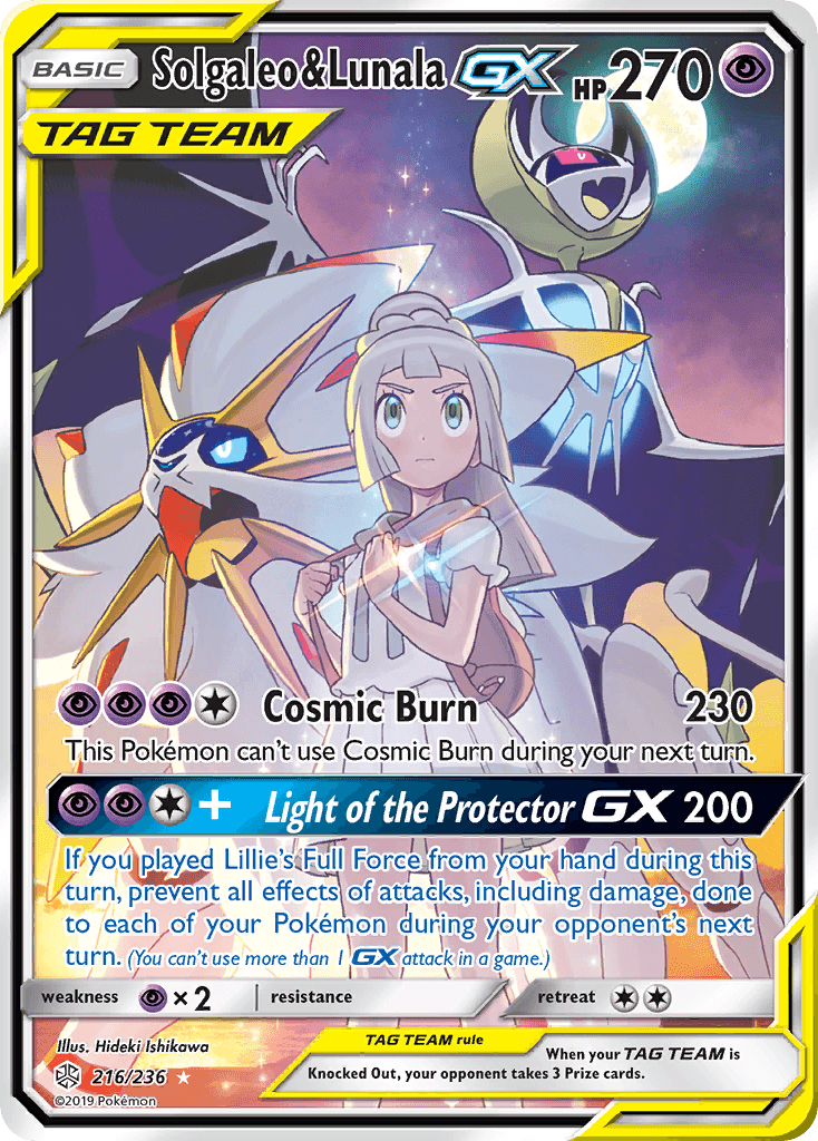 Solgaleo & Lunala-GX Cosmic Eclipse card