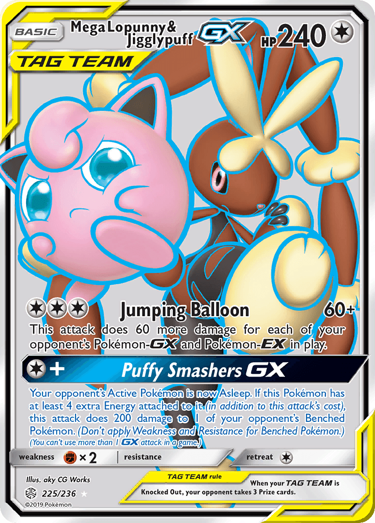 Mega Lopunny & Jigglypuff-GX Cosmic Eclipse card