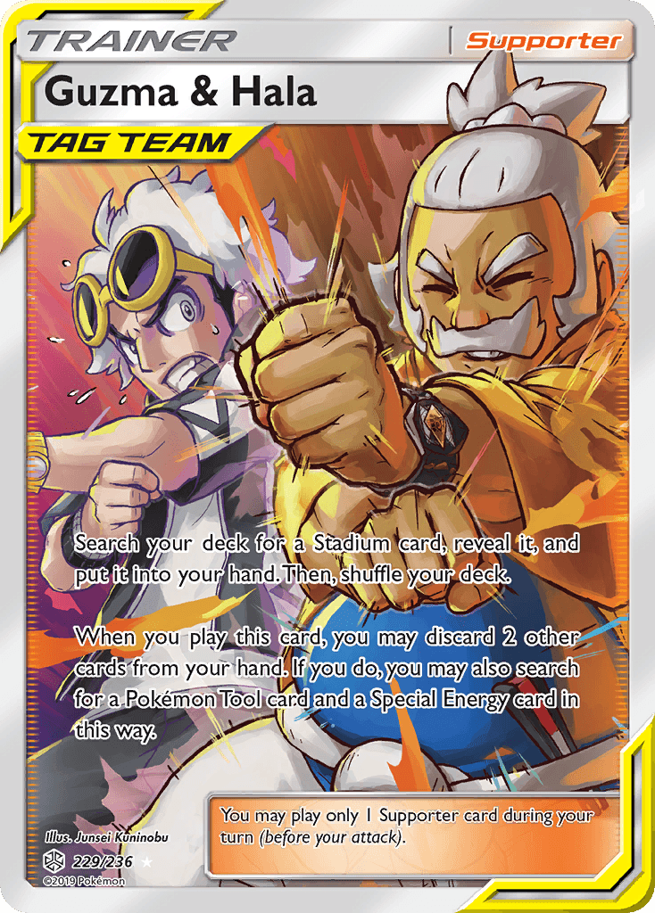 Guzma & Hala Cosmic Eclipse card