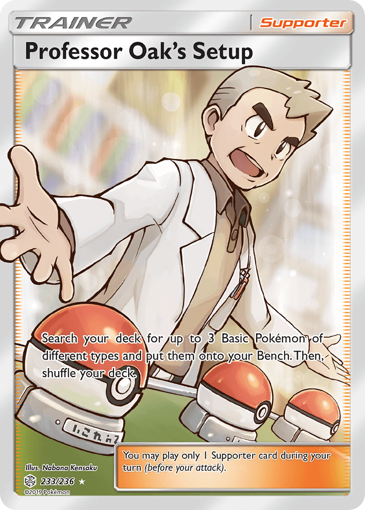 Professor Oak's Setup Cosmic Eclipse card