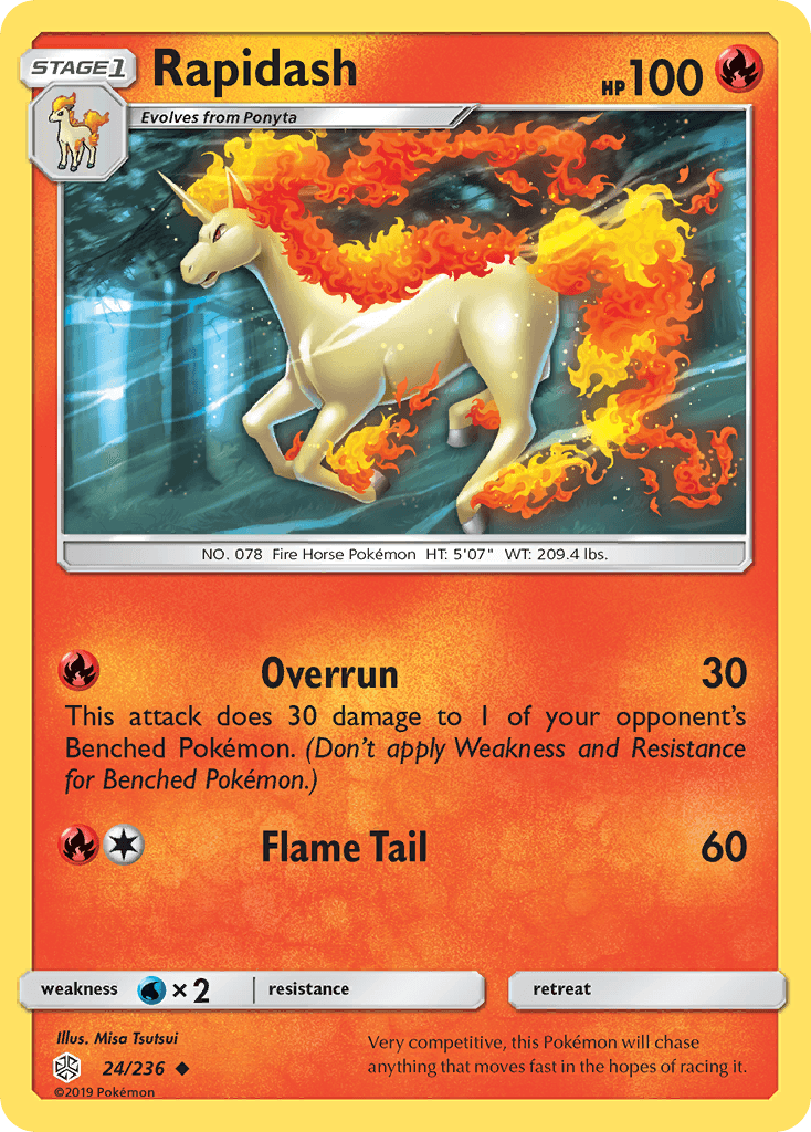 Rapidash Cosmic Eclipse card
