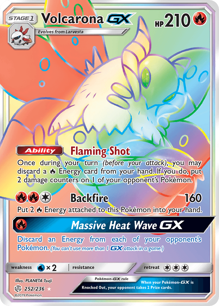 Volcarona-GX Cosmic Eclipse card