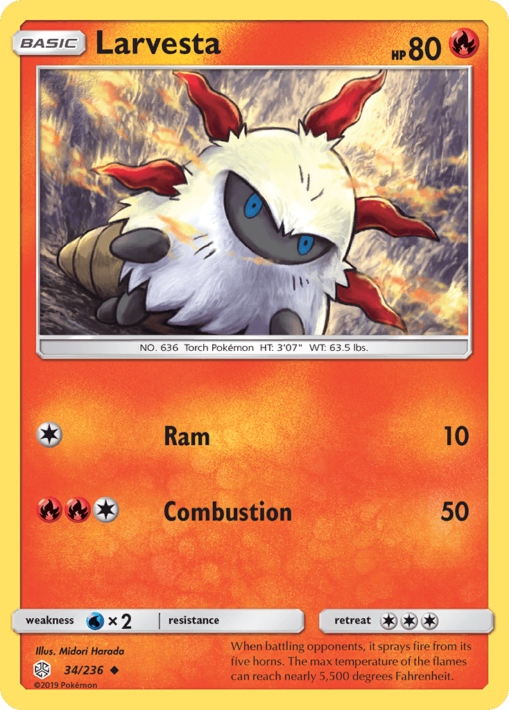 Larvesta Cosmic Eclipse card