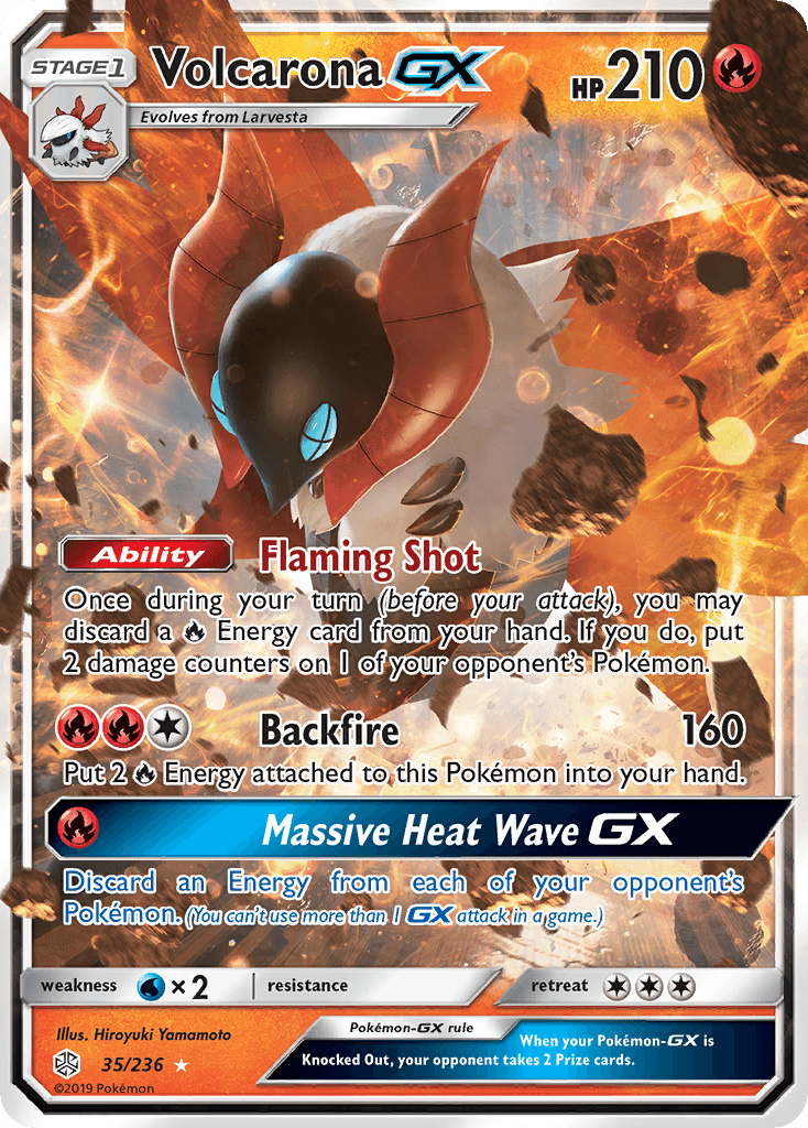Volcarona-GX Cosmic Eclipse card