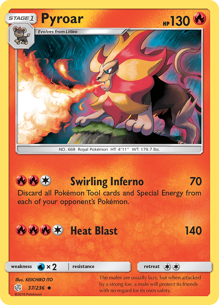 Pyroar 宝可梦 card