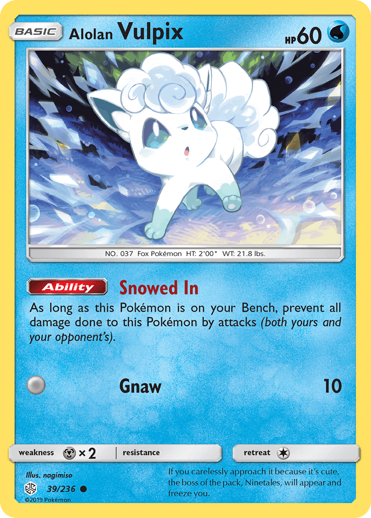 Alolan Vulpix Cosmic Eclipse card