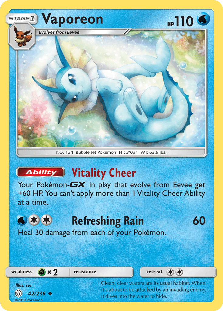 Vaporeon Cosmic Eclipse card