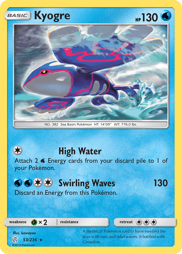 Kyogre Cosmic Eclipse card