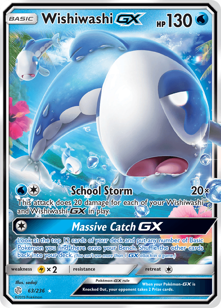 Wishiwashi-GX Cosmic Eclipse card
