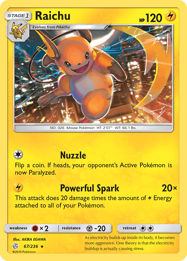 Raichu Cosmic Eclipse card