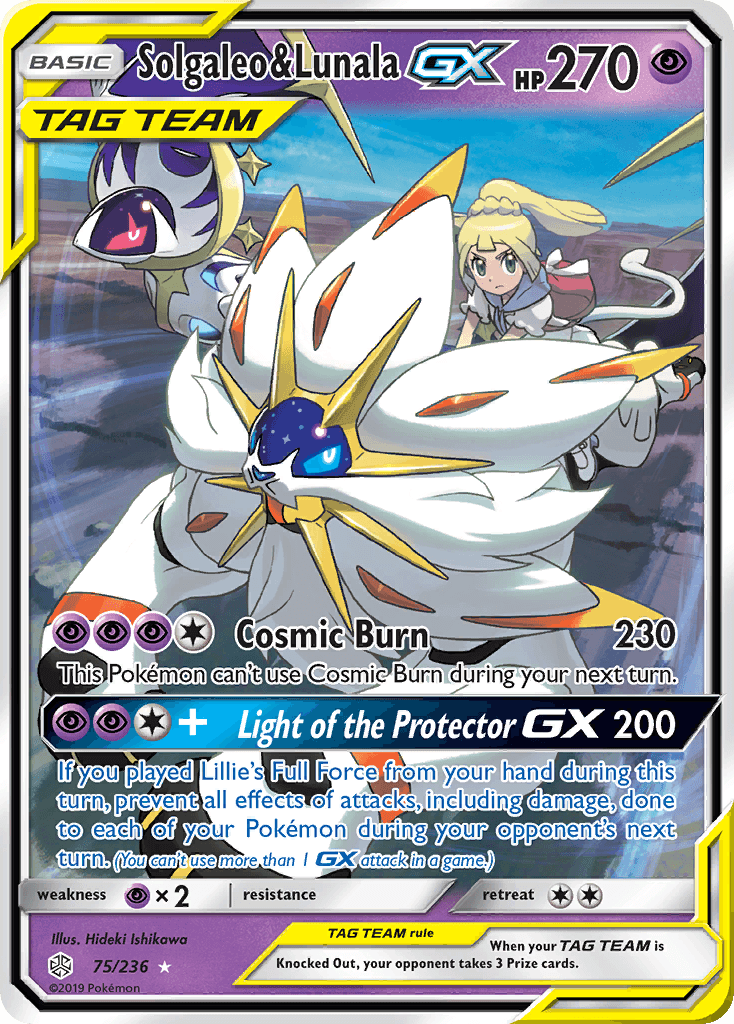 Solgaleo & Lunala-GX Cosmic Eclipse card