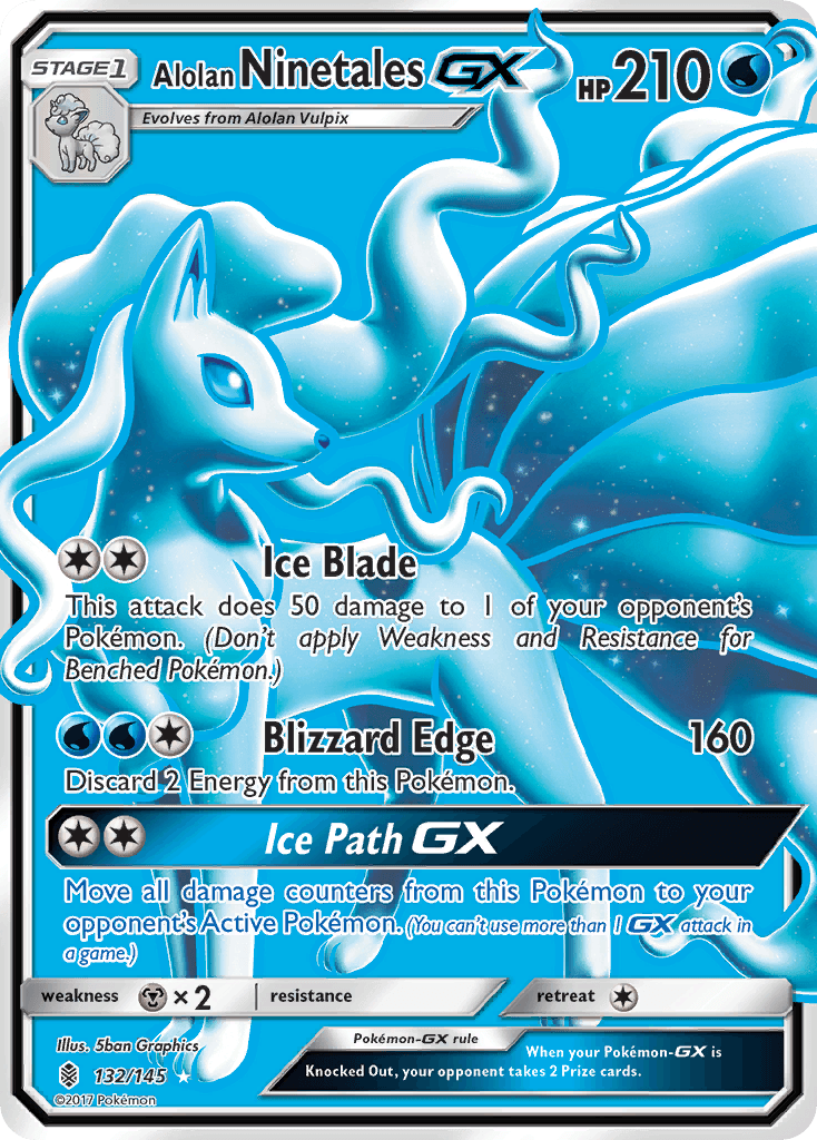 Alolan Ninetales-GX Guardians Rising card