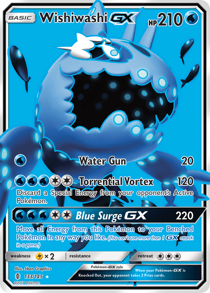 Wishiwashi-GX Guardians Rising card
