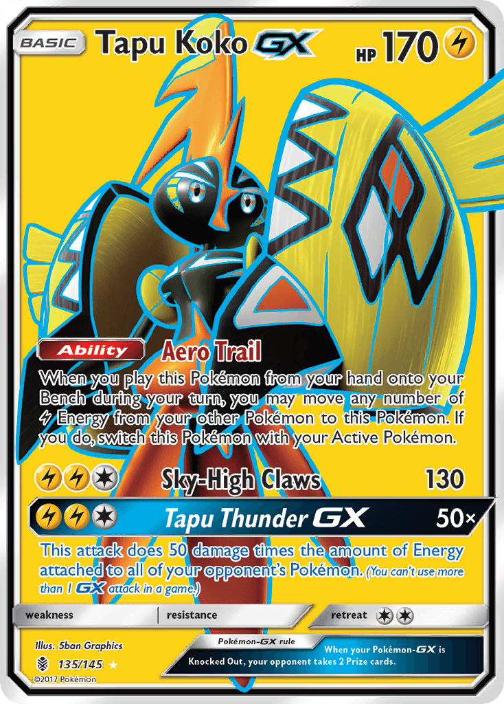 Tapu Koko-GX Guardians Rising card