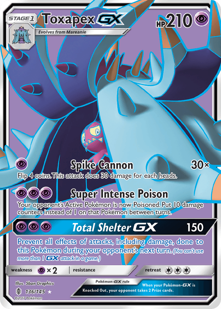 Toxapex-GX Guardians Rising card