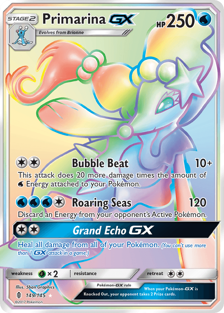 Primarina-GX Guardians Rising card