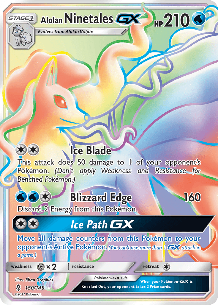 Alolan Ninetales-GX Guardians Rising card