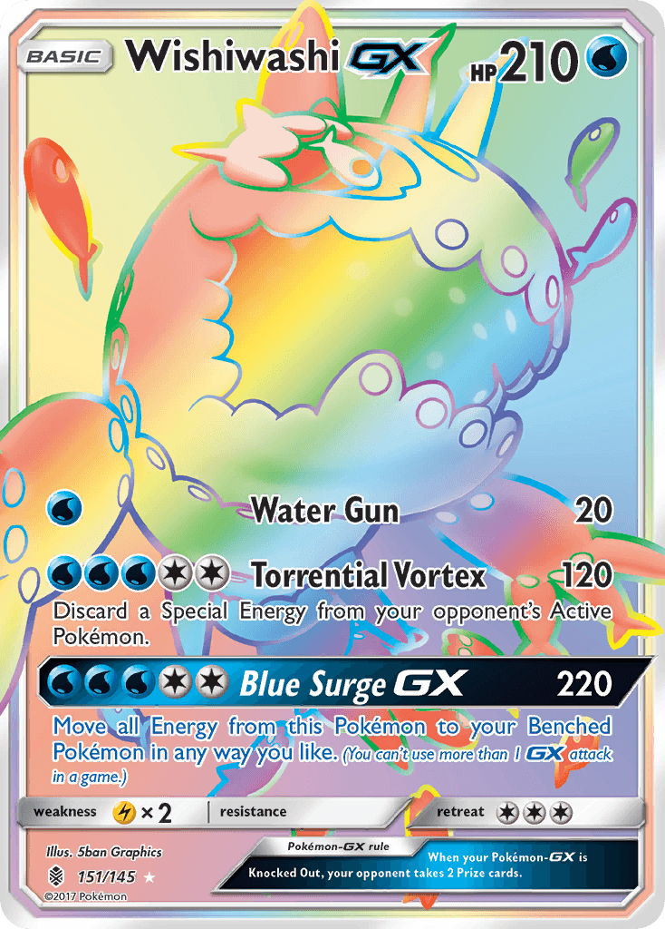 Wishiwashi-GX Guardians Rising card