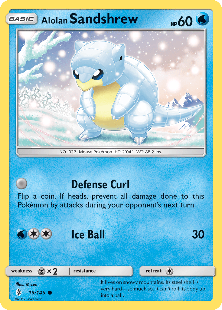 Alolan Sandshrew Guardians Rising card