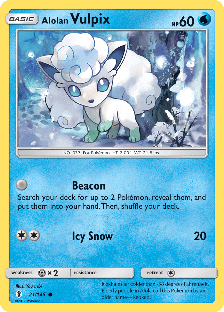 Alolan Vulpix Guardians Rising card