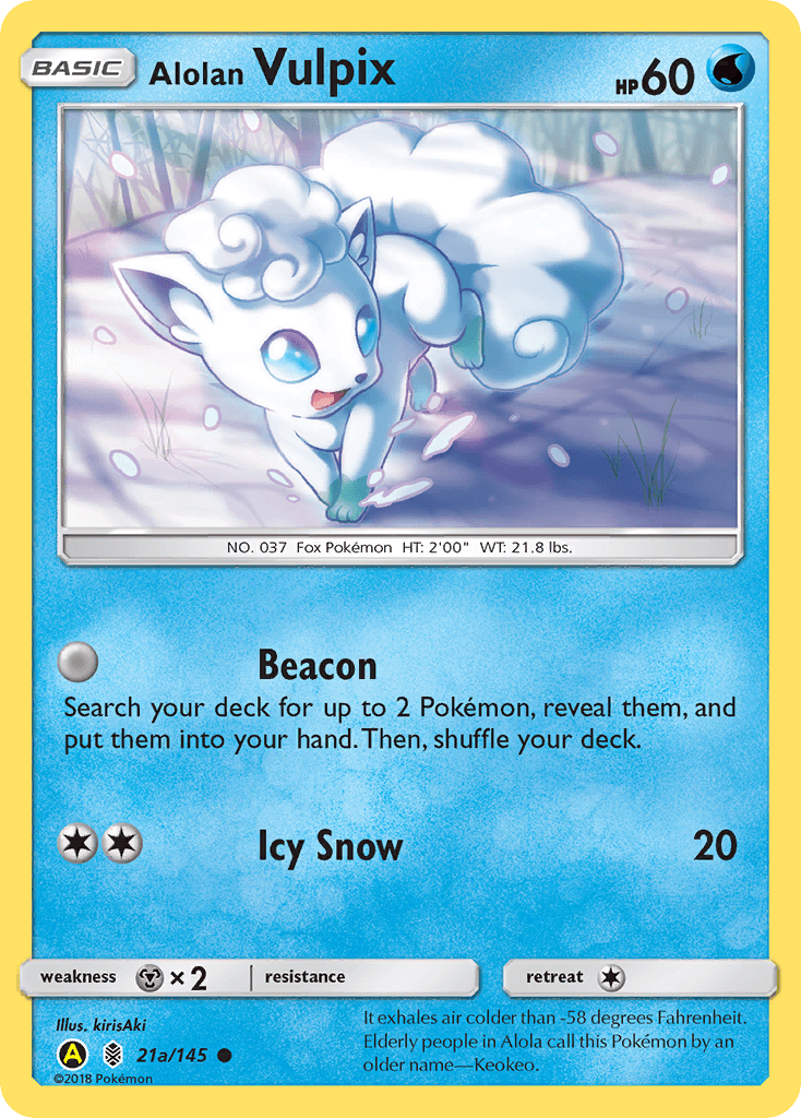 Alolan Vulpix Guardians Rising card