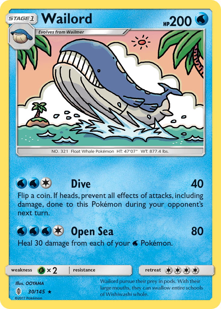Wailord Guardians Rising card