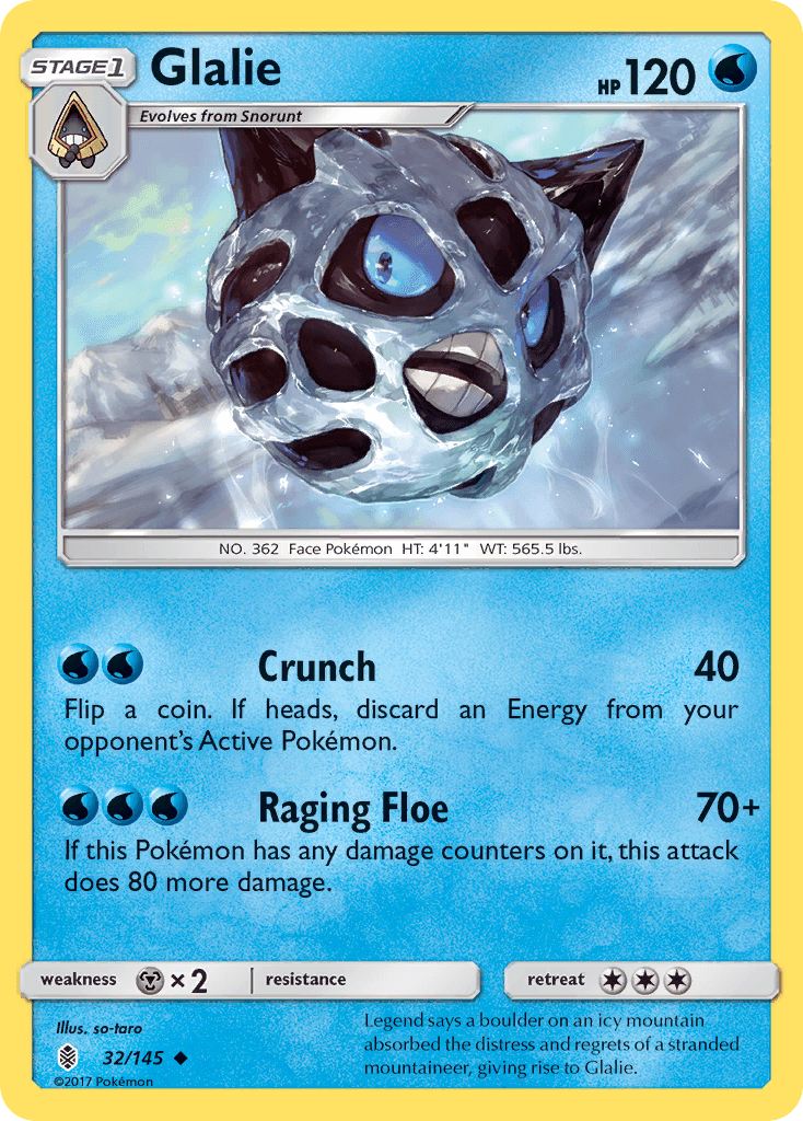 Glalie Guardians Rising card