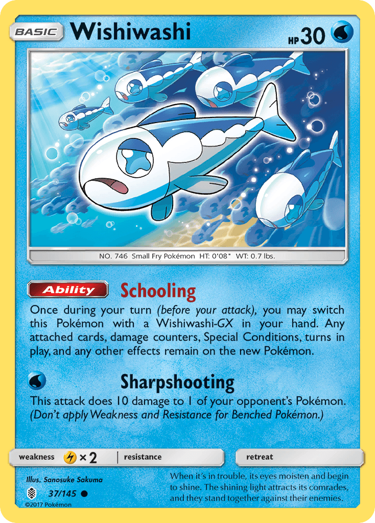 Wishiwashi Guardians Rising card