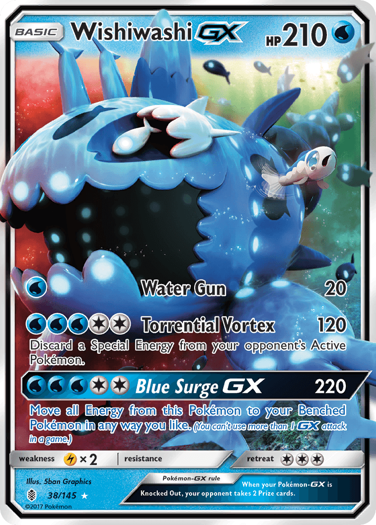 Wishiwashi-GX Guardians Rising card