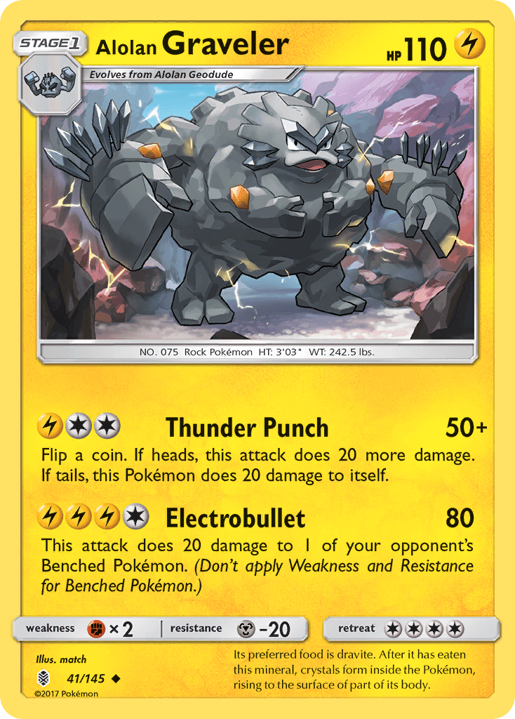 Alolan Graveler Guardians Rising card