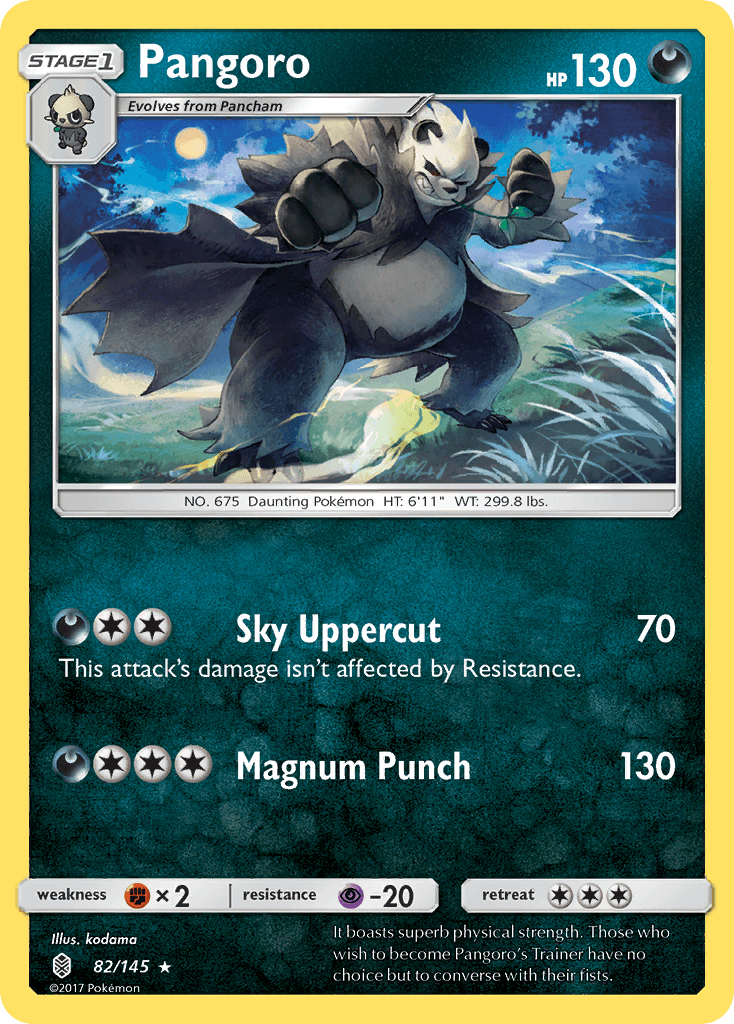Pangoro Guardians Rising card
