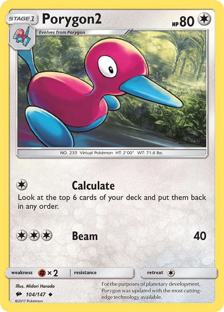 Porygon2 Burning Shadows card