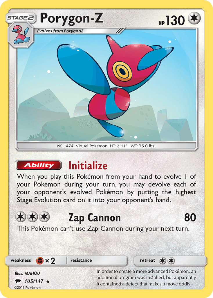 Porygon-Z Burning Shadows card