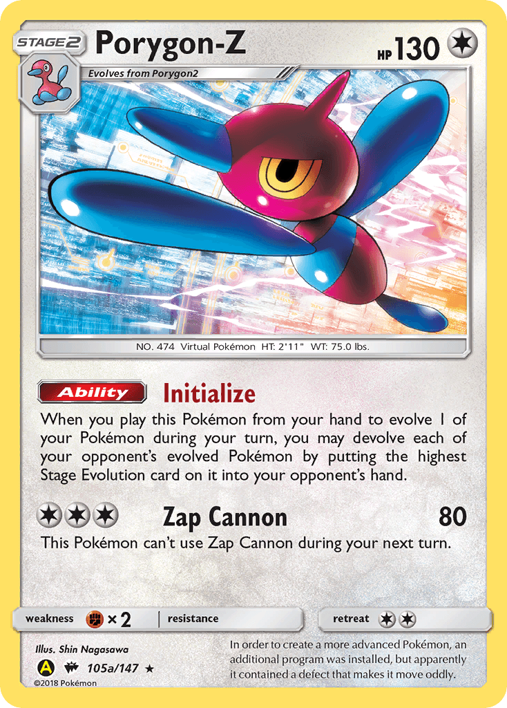 Porygon-Z Burning Shadows card