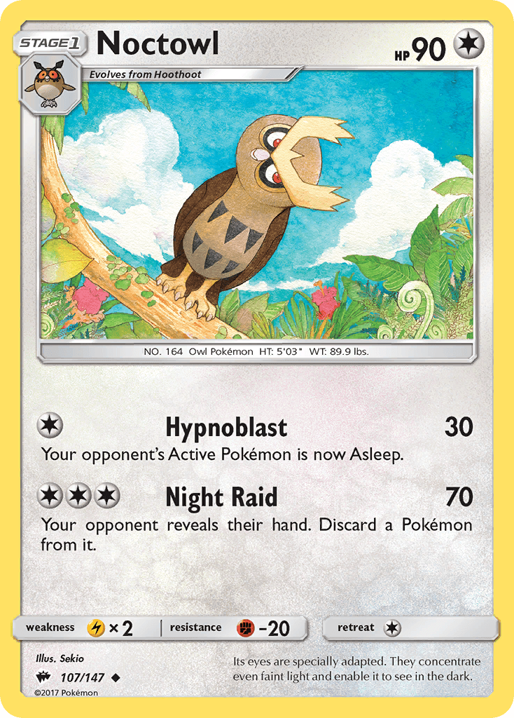 Noctowl Burning Shadows card