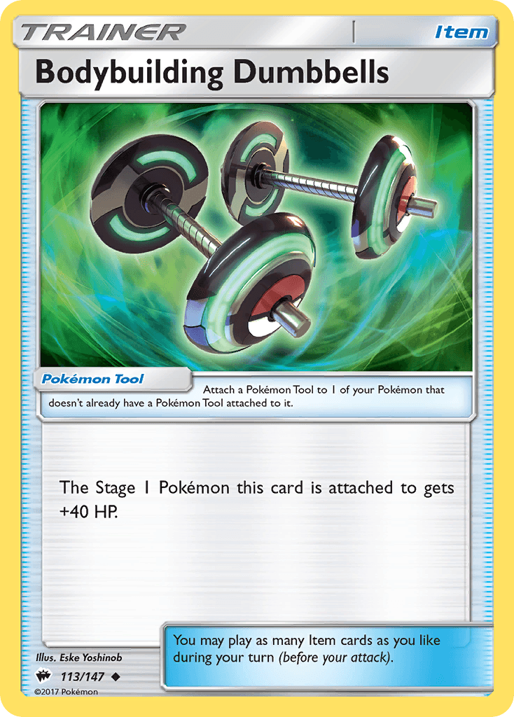 Bodybuilding Dumbbells Burning Shadows card