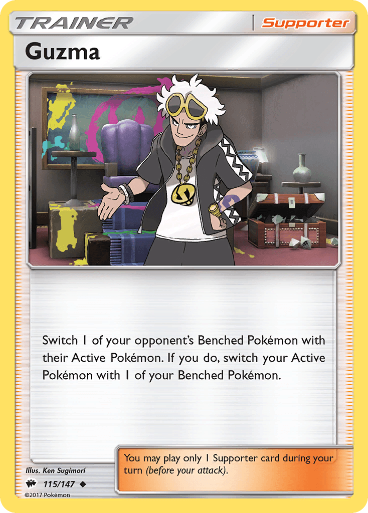 Guzma Burning Shadows card