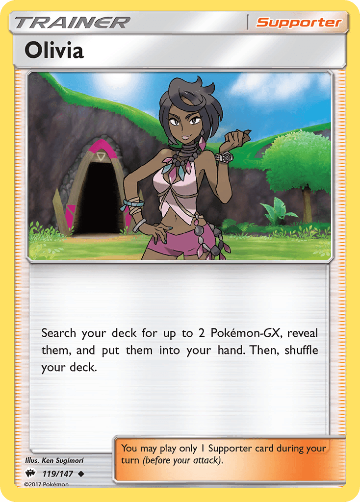 Olivia Burning Shadows card