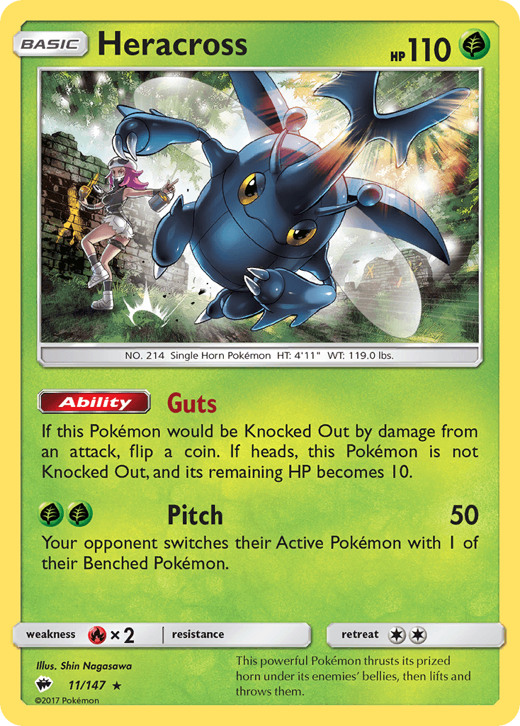 Heracross Burning Shadows card