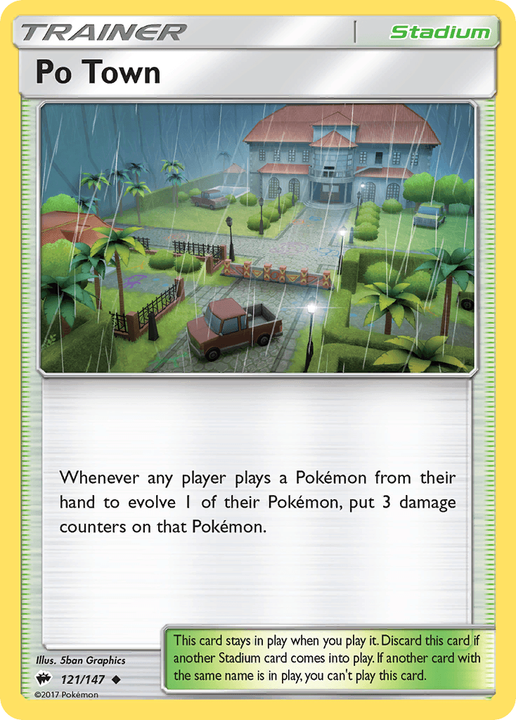 Po Town Burning Shadows card