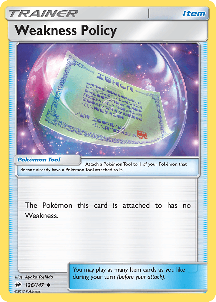 Weakness Policy Burning Shadows card